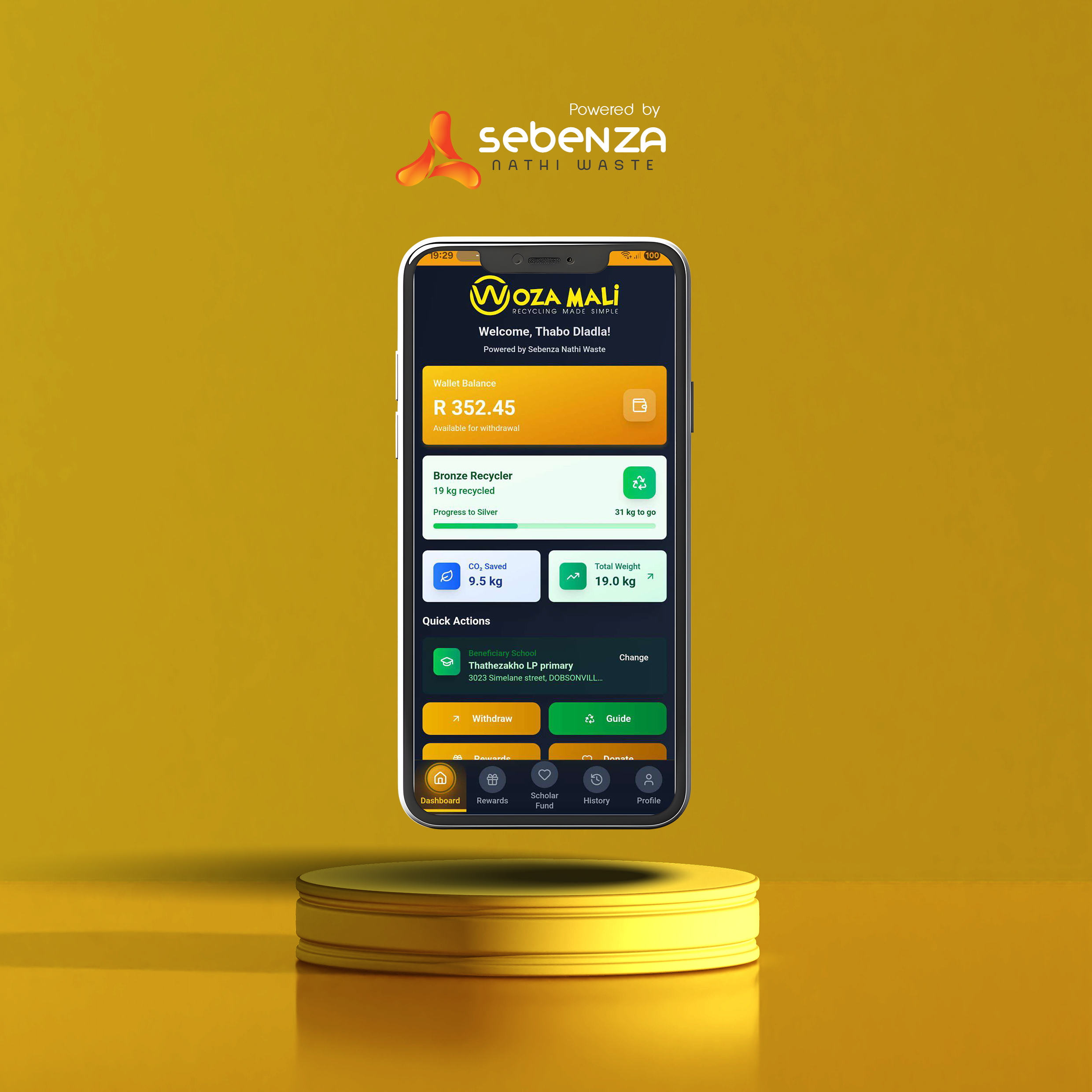 Soweto community members participating in woza mali - recycling rewards program